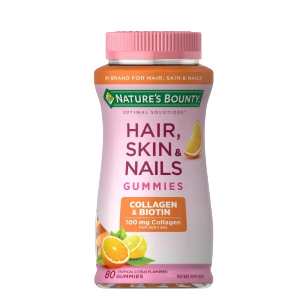 Hair Skin & Nails Gummies - 100 mg Collagen + Biotin 80 gummy -Nature's Bounty Hair Skin & Nails Gummies - 100 mg Collagen + Biotin 80 gummy -Nature's Bounty